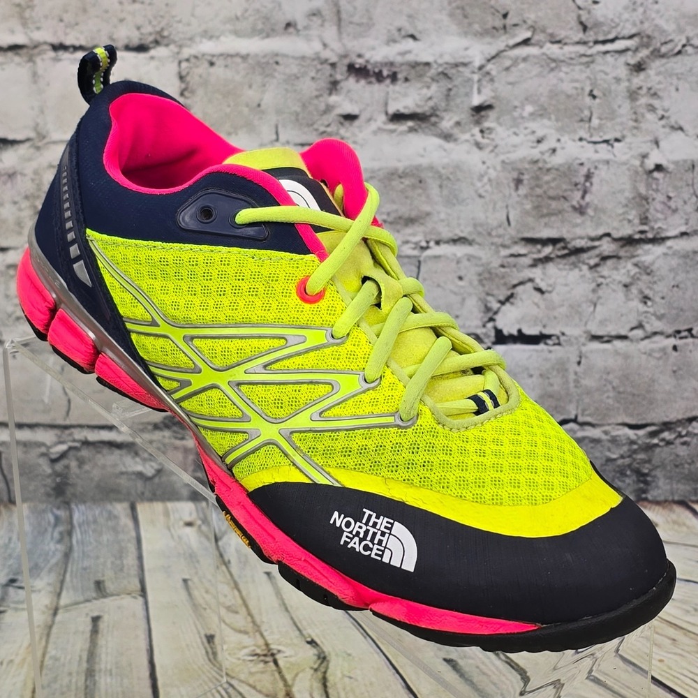 The North Face Ultra Kilowatt‎ Training Shoes Womens 8.5 Neon Yellow Pink Vibram